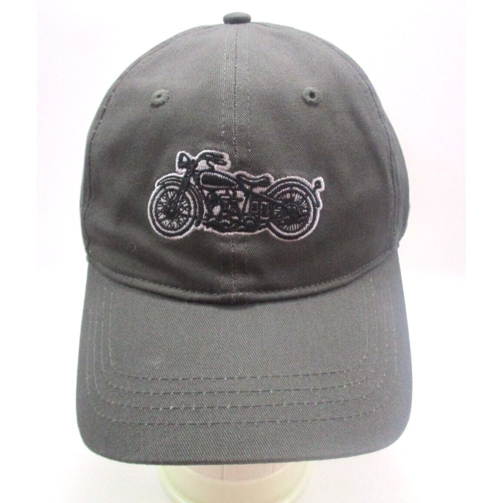 Open Road "Ride On" Hat, Gray Adjustable Strapback Embroidered‎ Motorcycle NEW